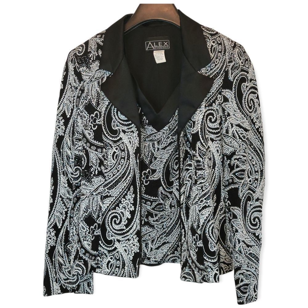 Vintage Alex Evenings 2 Piece Blouse & Jacket Size Large